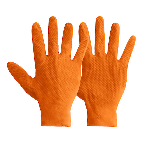 Ideall Grip Orange Powder Free Nitrile Glove (807530)